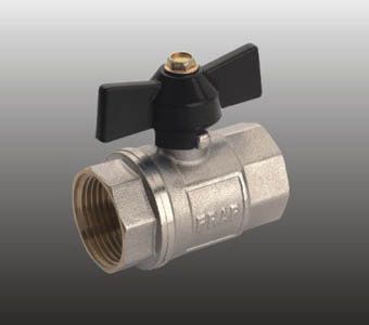 Кран шаровый латунь 15мм м/м бабочка