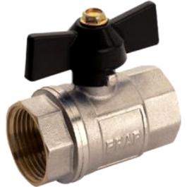 Кран шаровый латунь 20мм м/м бабочка