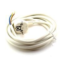 Шнур ПВС 3х0,75 с вилкой 5,0м белый с/з Lux