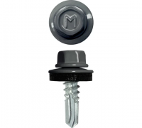 Саморез кровельный RAL7024 5,5х19 металл  50шт графитово- серый Daxmer