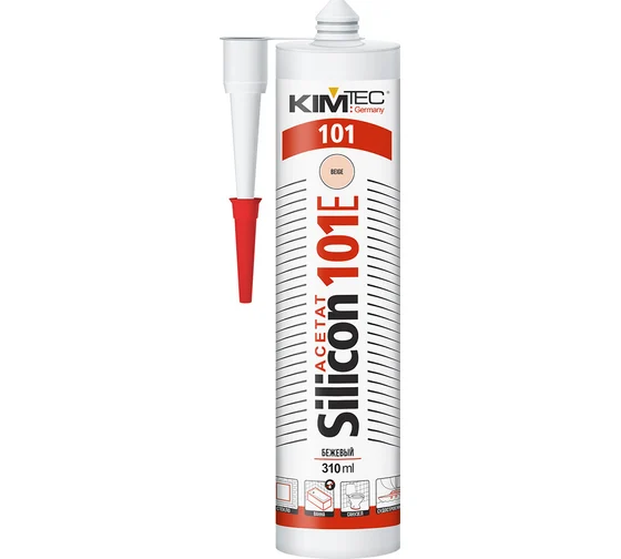 Герметик силиконовый универсальный бежевый 280мл 101 Kimtec