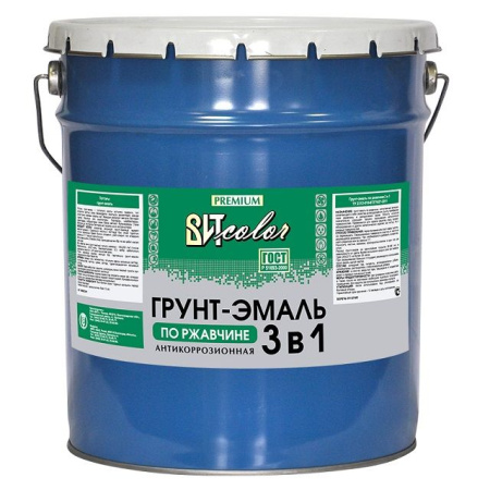 Грунт эмаль по ржавчине 3в1 шоколадная 10кг глянец Вит Color