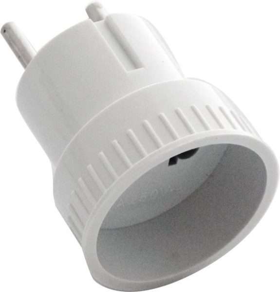 Вилка переходник 10А с евро IP20 Rexant