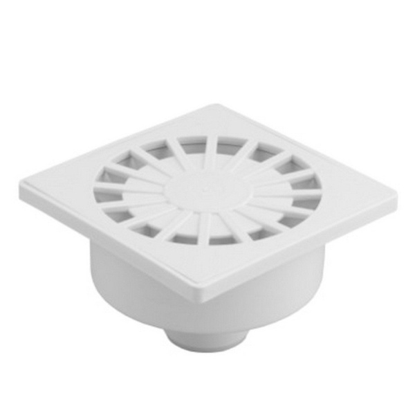 Трап ПП 100 150х150 вертикальный белый 5-0012