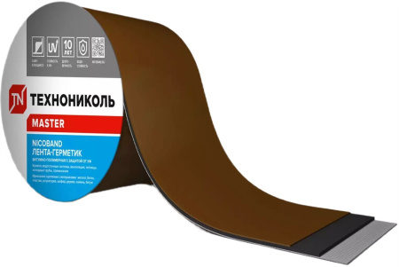 Лента битумная 15смх 3м коричневая Nicoband ТехноНиколь