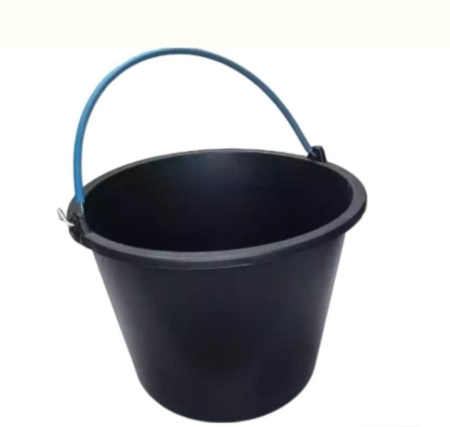 Ведро строительное резинопластик усиленное 16л с цветной ручкой