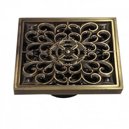 Трап 50 100х100 вертикальный нерж.старая бронза узор Санакс