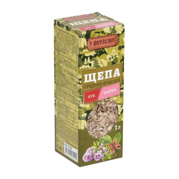 Щепа для копчения 1л Бук Boyscout---